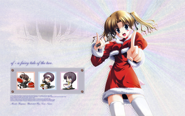 Обои картинки фото ef - a tale of memories, аниме, фон, взгляд, девушка