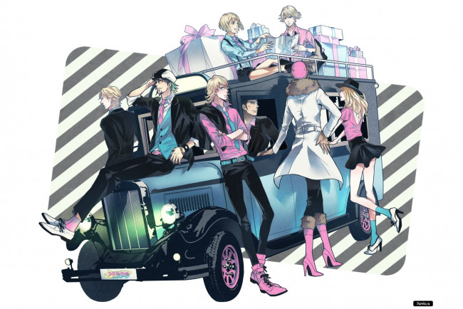 Обои картинки фото аниме, tiger and bunny, tiger, and, bunny, арт