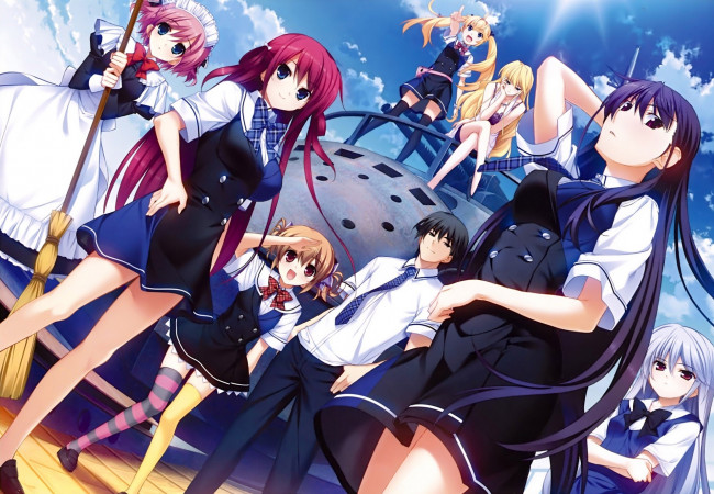 Обои картинки фото аниме, grisaia no kajitsu, девушки, юджи