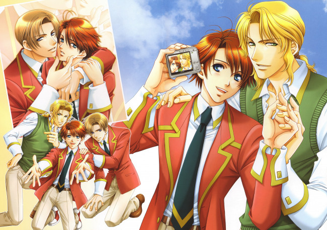 Обои картинки фото аниме, gakuen heaven, сёнен-ай, райская, школа, парни