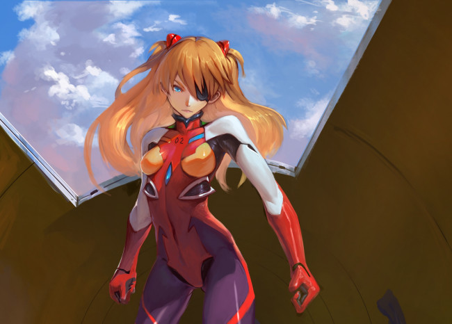 Обои картинки фото аниме, evangelion, девушка