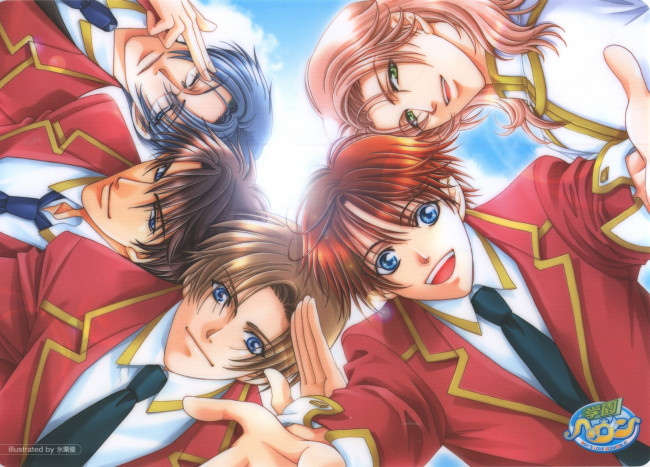 Обои картинки фото аниме, gakuen heaven, сёнен-ай, парни, райская, школа