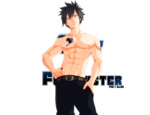 Картинка аниме fairy+tail грей