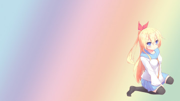 Картинка аниме nisekoi фон девушка взгляд