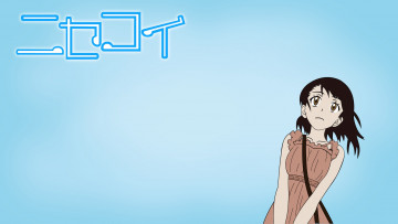 Картинка аниме nisekoi взгляд девушка фон
