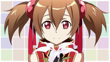 Картинка аниме sword+art+online фон взгляд девушка