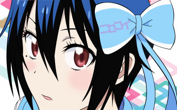 обоя аниме, nisekoi, фон, взгляд, девушка