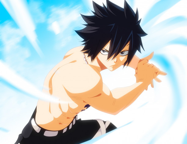 Обои картинки фото аниме, fairy tail, грей