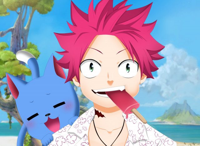 Обои картинки фото аниме, fairy tail, хвост, феи