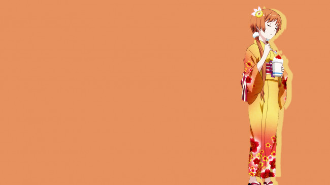 Обои картинки фото аниме, nisekoi, девушка, фон, взгляд