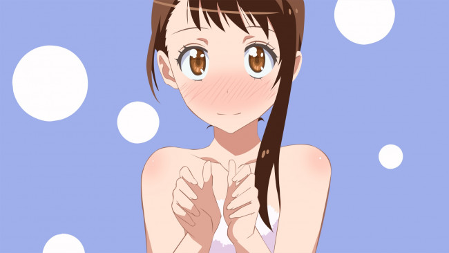 Обои картинки фото аниме, nisekoi, фон, взгляд, девушка