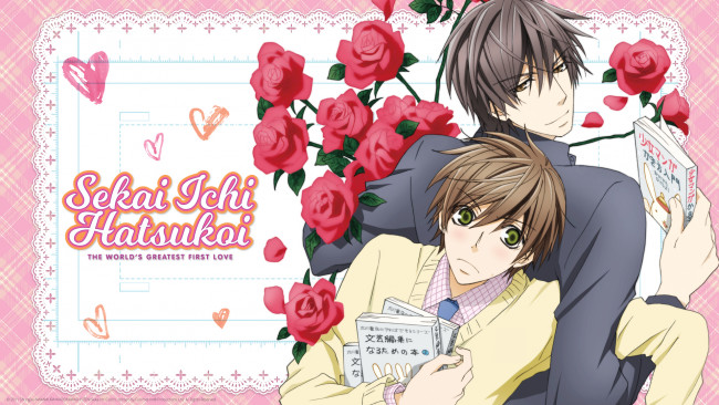 Обои картинки фото sekai ichi hatsukoi, аниме, парень, взгляд, фон