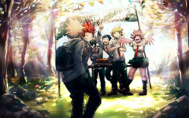 Обои картинки фото аниме, boku no hero academia, моя, геройская, академия