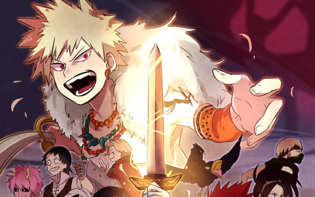 Обои картинки фото аниме, boku no hero academia, моя, геройская, академия