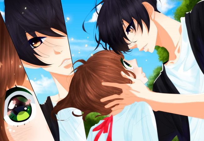 Обои картинки фото аниме, fujiwara-kun wa daitai tadashii, пара
