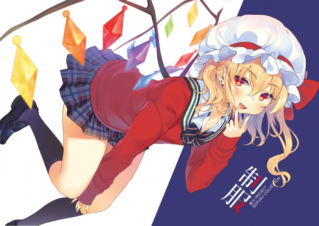 Обои картинки фото аниме, touhou, фон, взгляд, девушка