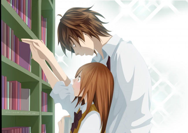 Обои картинки фото аниме, namaikizakari, двое