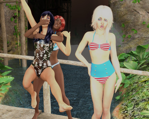 Обои картинки фото 3д графика, люди , people, фон, взгляд, девушки