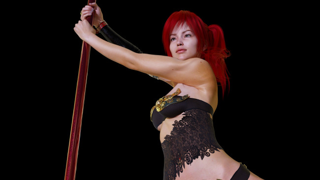 Обои картинки фото 3д графика, люди , people, фон, взгляд, девушка