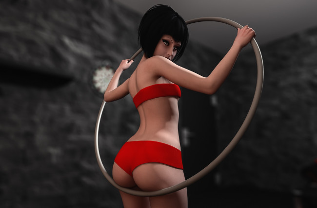 Обои картинки фото 3д графика, люди , people, фон, взгляд, девушка