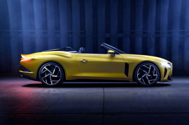 Обои картинки фото автомобили, bentley, бентли, желтый