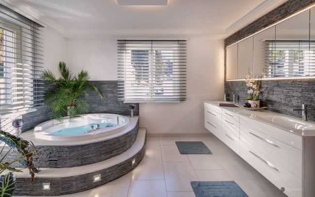 Обои картинки фото интерьер, ванная и туалетная комнаты, джакузи