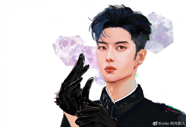 Обои картинки фото рисованное, люди, ван, ибо, перчатки