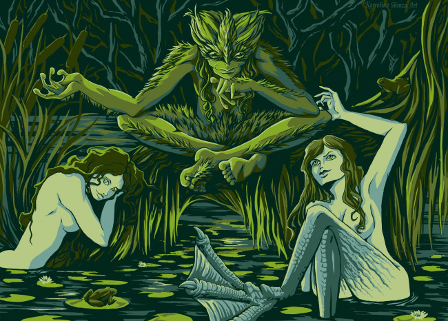 Обои картинки фото фэнтези, русалки, водяной