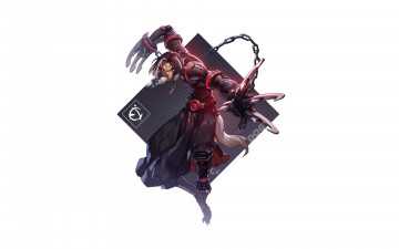 Картинка фэнтези роботы +киборги +механизмы парень киборг цепь когти