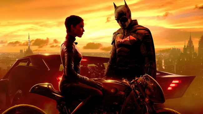 Обои картинки фото the batman || 2022, кино фильмы, the batman, бэтмен, детектив, роберт, паттинсон, криминал, драма, боевик, robert, pattinson, zoe, kravitz, selina, kyle