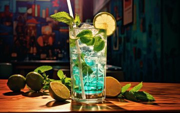 Картинка еда напитки +коктейль лайм коктейль мята
