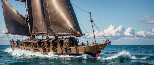 Обои картинки фото корабли, 3d, нейросети, графика, нейроарт, ai, art, нейронные, сети, рисунки, нейро, искусство