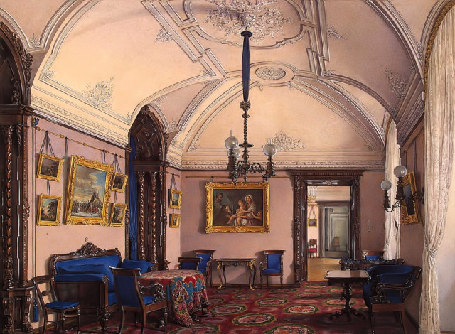 Обои картинки фото рисованное, эдуард гау, комната, дворец