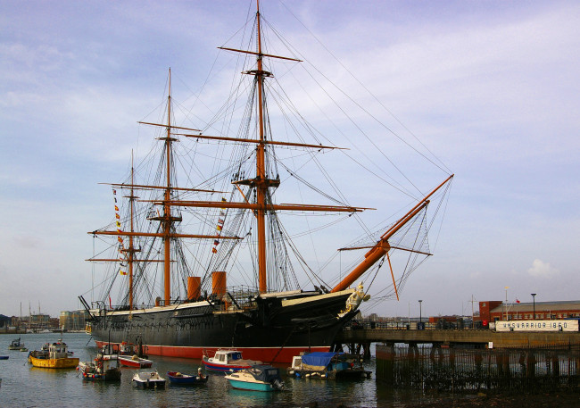 Обои картинки фото корабли, разные, вместе, мачты, порт