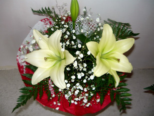 Картинка цветы букеты композиции лилии букет