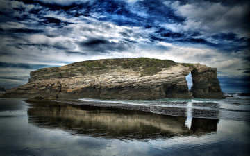 Картинка ocean waves природа побережье отражение скала море