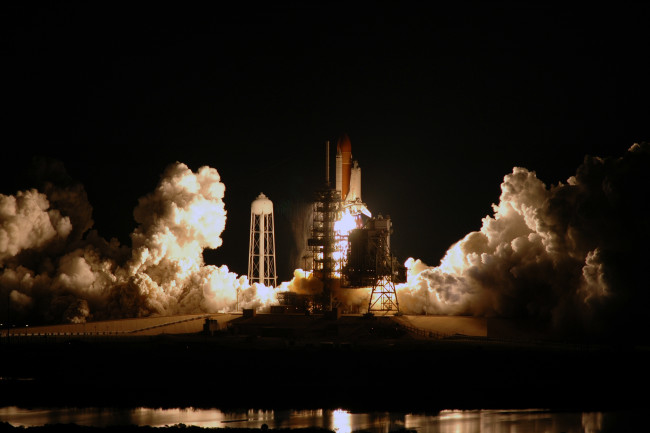 Обои картинки фото космос, космодромы, стартовые, площадки, космодром, старт