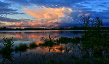 Картинка германия лаупхайм природа реки озера река закат