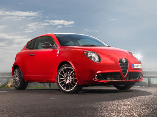Картинка автомобили alfa+romeo verde quadrifoglio mito alfa romeo 2014г красный 955 au-spec