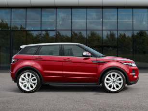 обоя автомобили, range rover, красный, 2014г, evoque, sw1, range, rover