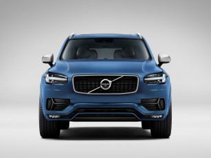 обоя автомобили, volvo, r-design, 2015г, синий, t6, xc90