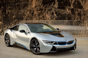 Картинка 2015+bmw+i8 автомобили bmw серебристый дорога
