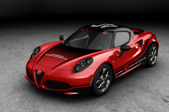 Картинка 2014+alfa+romeo+4c+wtcc автомобили alfa+romeo тюнинг металлик красный alfa romeo