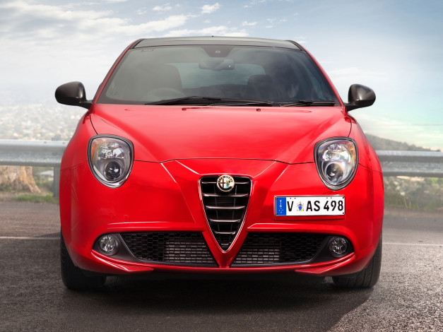 Обои картинки фото автомобили, alfa romeo, au-spec, красный, verde, alfa, romeo, mito, quadrifoglio, 955, 2014г