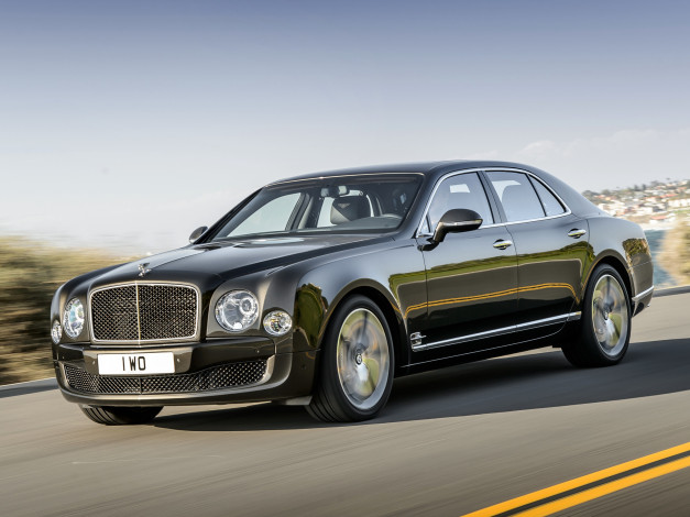 Обои картинки фото автомобили, bentley, mulsanne, speed, 2014г, темный