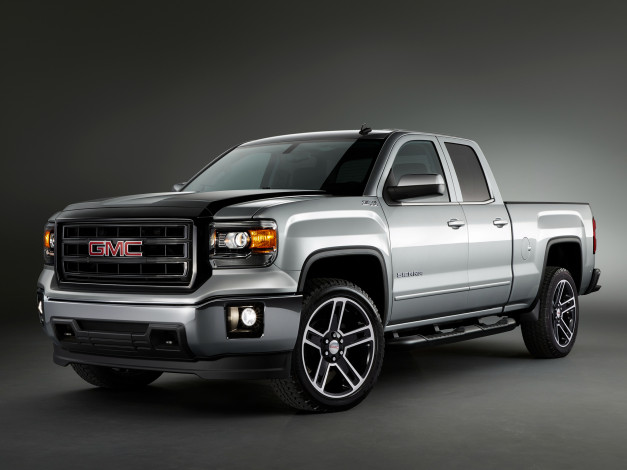 Обои картинки фото автомобили, gm-gmc, серый, carbon, edition, cab, double, sle, 1500, sierra, gmc, 2015г