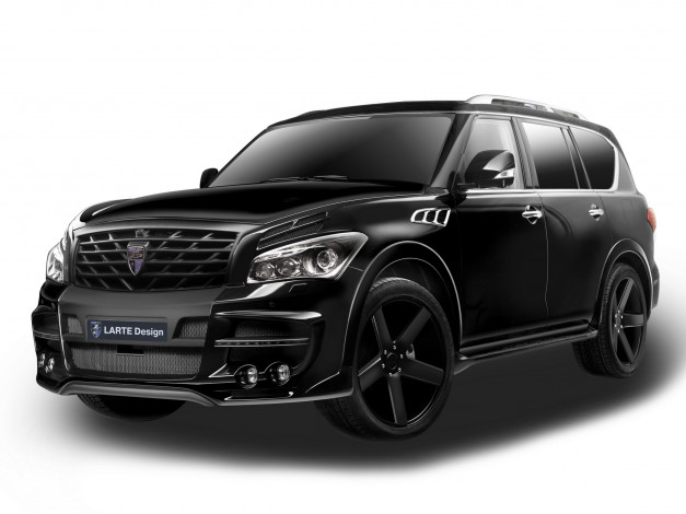 Обои картинки фото автомобили, infiniti, larte, design, qx56, темный, z62, 2012г