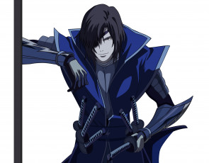 Картинка аниме sengoku+basara фон взгляд меч парень арт оружие