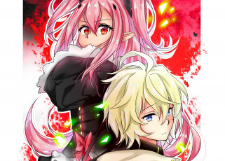 Картинка аниме owari+no+seraph арт последний серафим мика вампиры