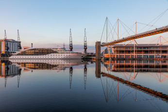 Картинка корабли Яхты суперяхта порт причал